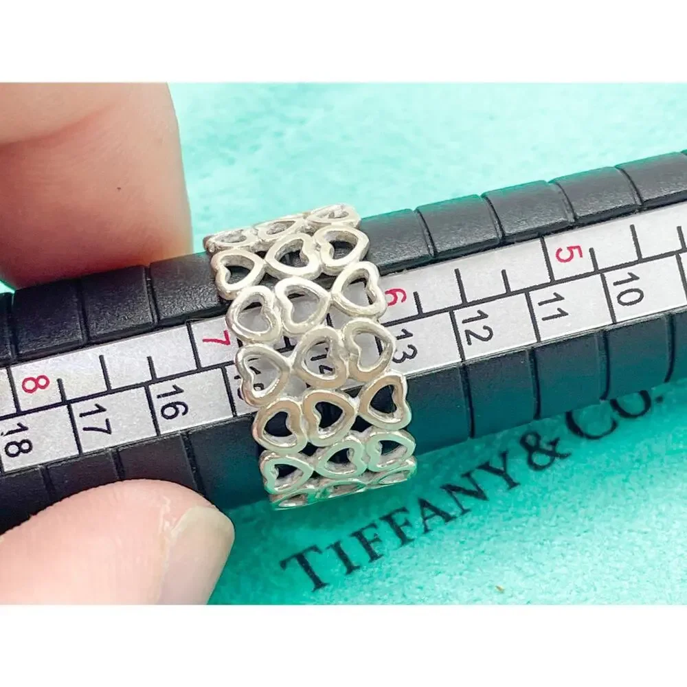 Tiffany & Co. Paloma Picasso Crown of Hearts Ring Sterling Silver Size 6.5